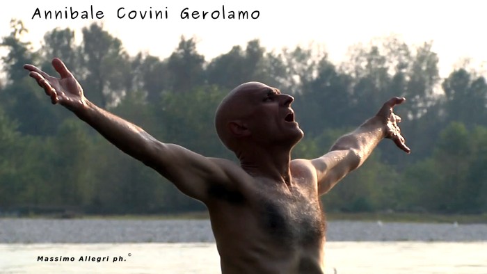 Annibale Covini Gerolamo 
 interpreta Solstice, 
 regia e videomaker Massimo Allegri, 
 al fiume Ticino - Italia, 
 su Youtube
