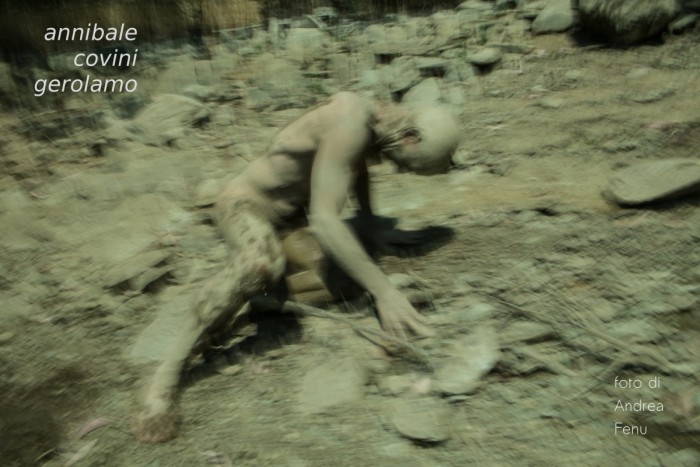 Annibale Covini Gerolamo, 
 su Youtube,  danza a Locate Triulzi,
  riprese drone Zeno Covini Gabriele; 
 nella foto danza Butoh in Sardegna,  
 fotografato da Andrea Puxeddu