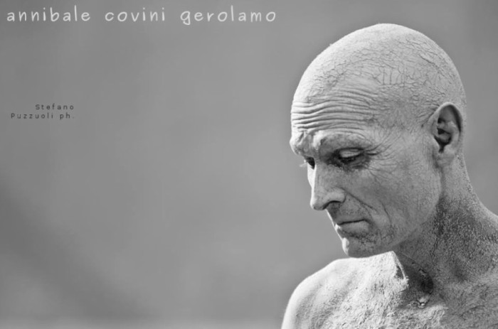 Annibale Covini Gerolamo a Pontedera
durante il Corso Butoh Dance con Atsushi Takenouchi,
foto di Stefano Puzzuoli