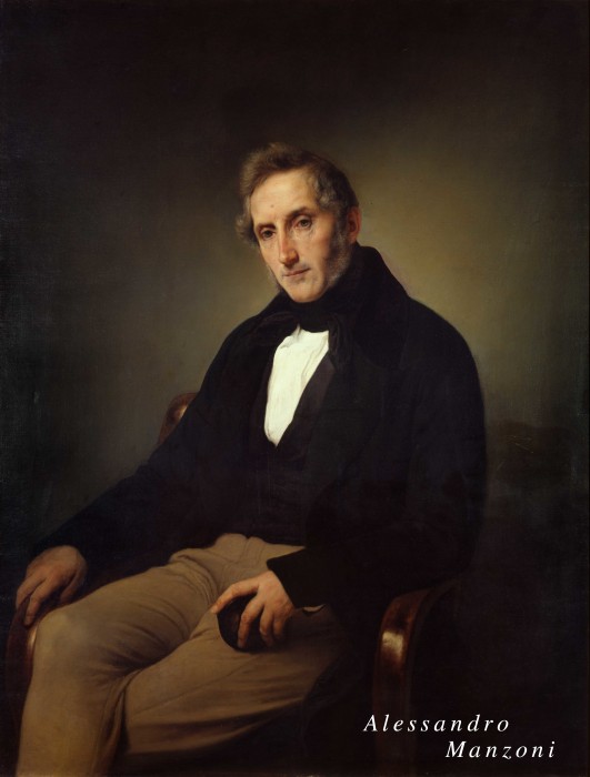 ritratto del 1841 di
 Alessandro Manzoni,
  dipinto da Francesco Hayez
