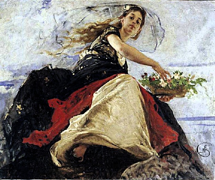 FLORA
Bianchi Mosè (1840/ 1904)
pittura del 1877 circa,
olio su tela 93 x 94 cm
alla: Pinacoteca Ambrosiana 
di Milano